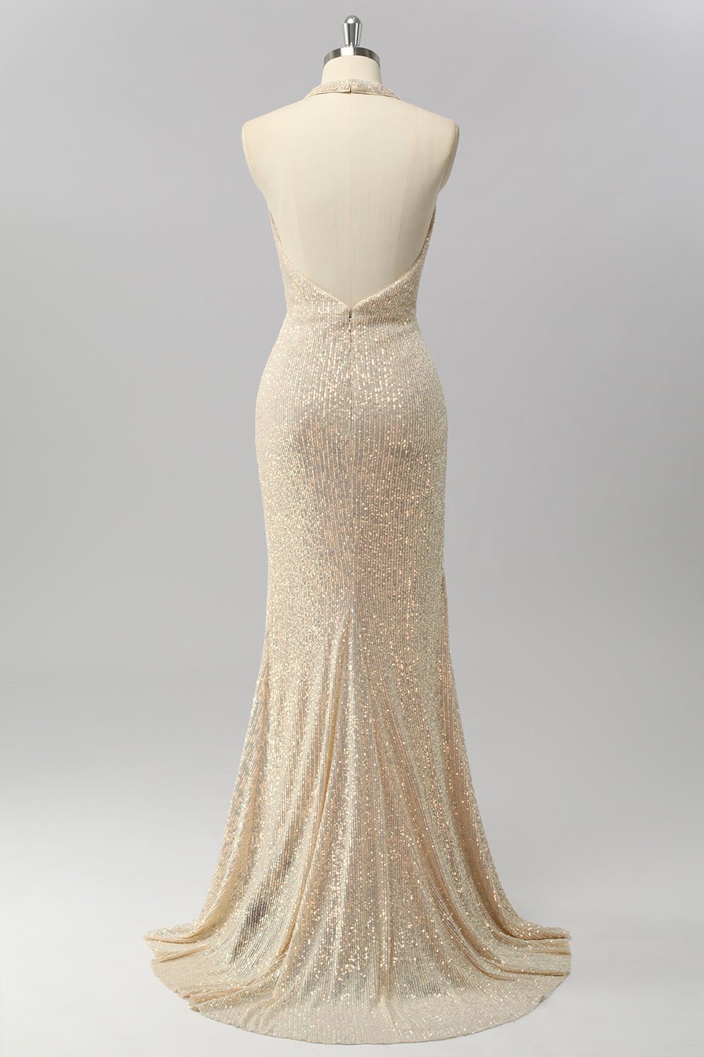 Navy Blue Sequin Prom Dress - Image 2